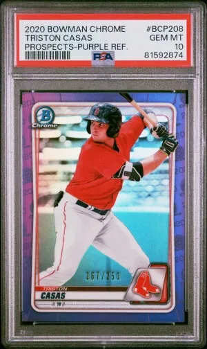 2020 Bowman Chrome Triston Casas Prospects-Purple Refractor 167/250 front
