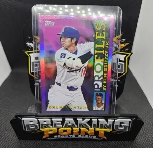 Shohei Ohtani Pink Refractor Topps 2026 Series 1 Profiles By Ken Griffey Jr. front