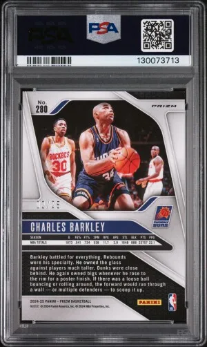 2024 Panini Prizm Charles Barkley #280 Green Pulsar PSA 10 back