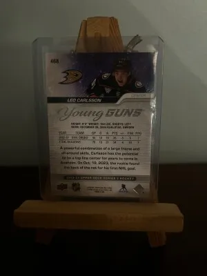 2023-24 Series 2 Leo Carlsson #468 Young Guns back