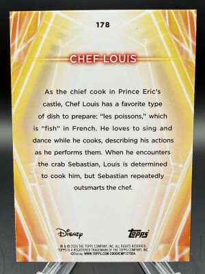 Chef Louis 2026 Topps Disney Neon #178 back