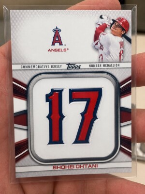Shohei Ohtani Player Jersey Number Medallion Card front