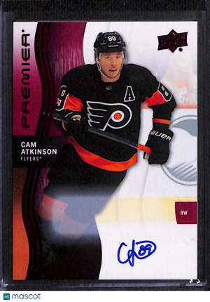 2023-24 Upper Deck Premier Hockey Cam Atkinson #67 Auto front