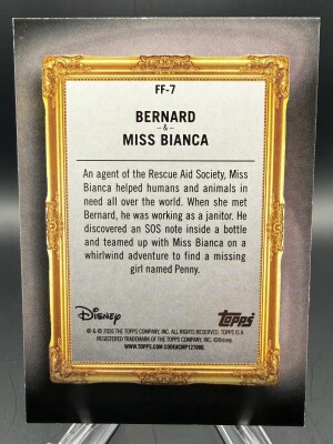 Bernard & Miss Bianca 2026 Topps Disney Neon #FF-7 back