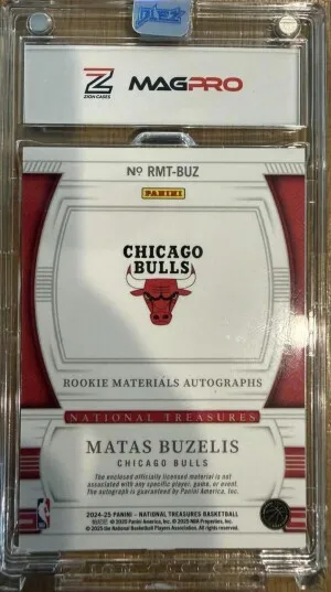 RMT-BUZ Matas Buzelis 2024-25 Panini National Treasures - Rookie Materials Autographs Triple International #/24 back