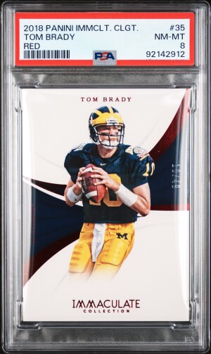 2018 Panini Immaculate Collegiate Tom Brady Red front
