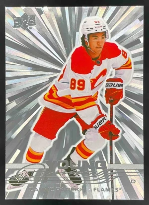 2025 Upper Deck Series 1 Outburst Silver #236 Zayne Parekh Young Guns RC front