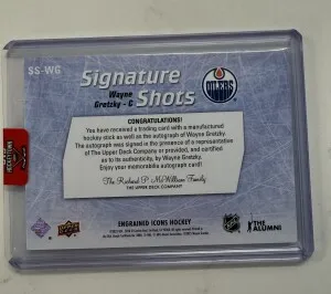 Wayne Gretzky Signature Shots Auto back