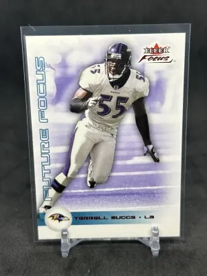 Terrell Suggs 2003 Fleer Focus Numbers Century /100 Rookie #128 Ravens front