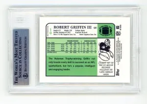 2012 Topps Chrome ROBERT GRIFFIN III Rookie Card RC GOLD REFRACTOR #/75 - BGS 9 1984 #10 - Washington Redskins back