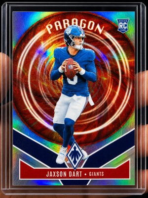Jaxson Dart 2025 Panini Phoenix PARAGON RC 🔥 Giants Rookie Insert SSP front