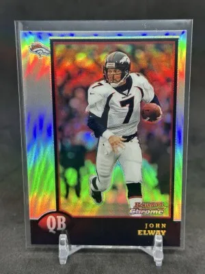 John Elway 1998 Bowman Chrome Refractor #BCP7 Broncos front