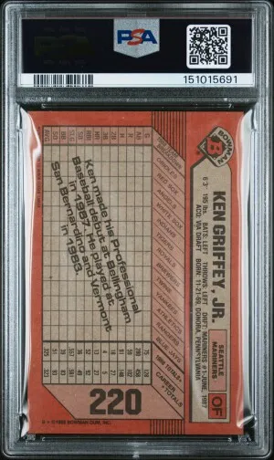 1989 Bowman Ken Griffey Jr. back