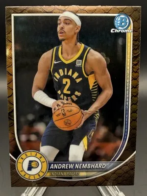 Andrew Nembhard (Pacers) 2025-2026 Bowman Basketball Chrome Reptilian Refractor #BCV-163