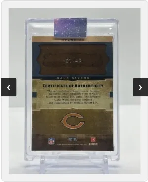 Gale Sayers 2006 Playoff National Treasures Patch /49 back
