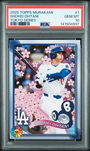 2025 Topps Takashi Murakami + Mlb World Tour Tokyo Series Shohei Ohtani PSA 10 front