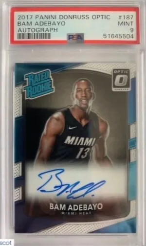 2017 Panini Donruss Optic Bam Adebayo Autograph front
