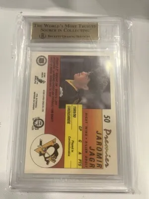 1990 OPC Premier Jaromir Jagr #50 TRUE GEM Rookie BGS 9.5 back