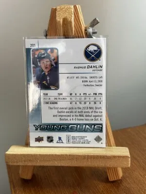 2018-19 Series 1 Rasmus Dahlin Young Guns #201 back
