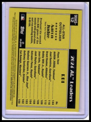 2025 Topps All Star NO NAME Aaron Judge /35 back