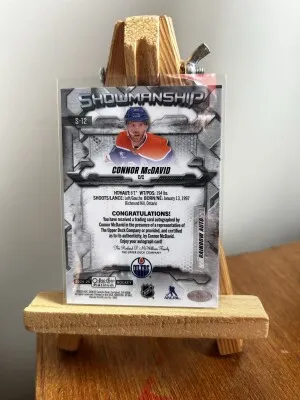 2024-25 O-Pee-Chee Platinum Connor McDavid Showmanship Rainbow Auto #S-12 back