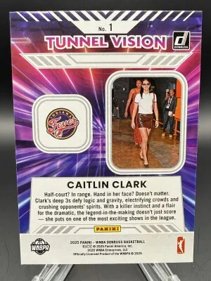 Caitlin Clark (Fever) 2025 WNBA Donruss Basketball Tunnel Vision #1 back