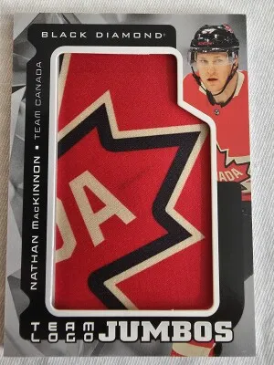 2025-26 Black Diamond Nathan MacKinnon Team Logo Jumbos Card #TJ-NM front