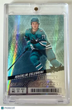 2024 Upper Deck Credentials Debut Ticket Access Macklin Celebrini Rookie /999 front