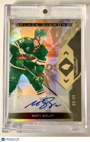 2023 Upper Deck Black Diamond Matt Boldy Rookie 09/49 front