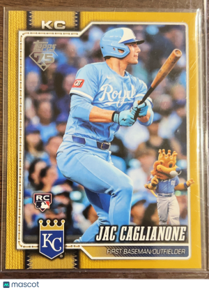 2026 Topps Series One Jac Caglianone #138 Gold /50 RC front