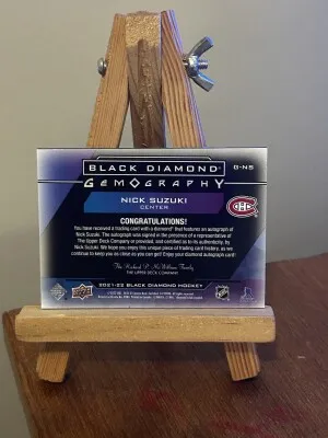 2021-22 Black Diamond Nick Suzuki #G-NS Gemography (10/10) back