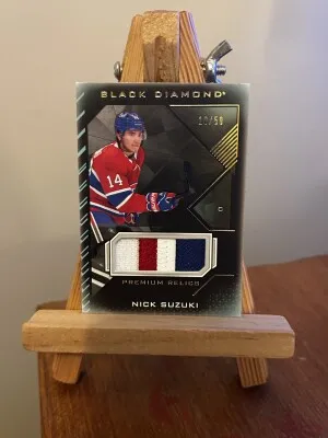 2021-22 Black Diamond Nick Suzuki Premium Relics #BDB-NS (10/50) front