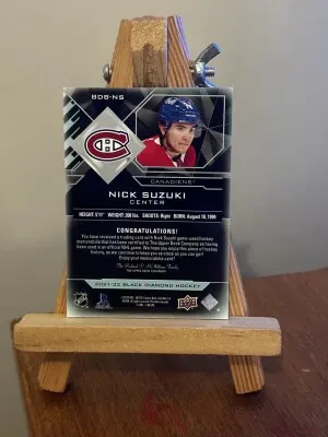 2021-22 Black Diamond Nick Suzuki Premium Relics #BDB-NS (10/50) back