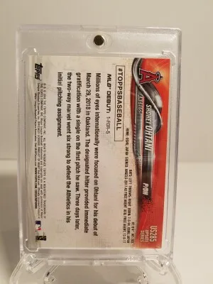 2018 Topps Shohei Ohtani Rookie back