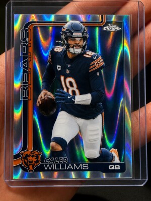 Caleb Williams RC 2025 Topps Chrome Chicago Bears Refractor front