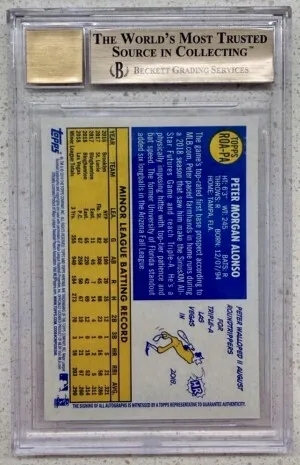 2019 Topps Heritage Real One Autographs Pete Alonso HN BGS 9.5 back