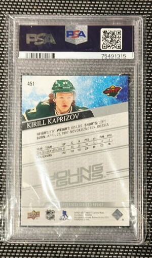 Kirill Kaprizov Young Guns PSA 10 back