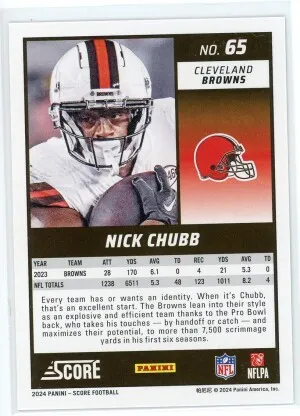2024 Score #65 Nick Chubb Electric 50/99 back