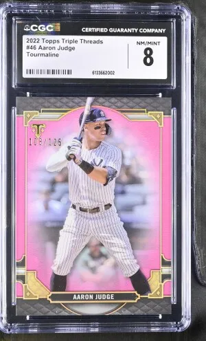 2022 Topps Triple Threads #46 Aaron Judge/125 CGC 8 front
