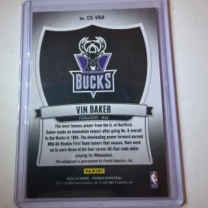 2023 Phoenix Crusade Vin Baker Autograph back