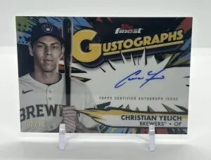 Christina Yelich 2025 Topps Chrome Gustographs Auto /10 front