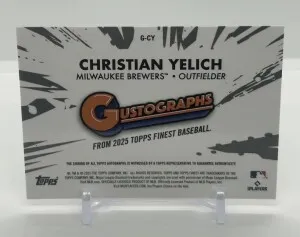Christina Yelich 2025 Topps Chrome Gustographs Auto /10 back