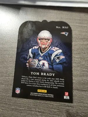 2015 Crown Royale Tom Brady Die Cut back