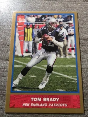 2004 Bazooka Tom Brady Gold front