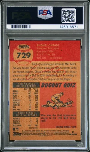 2024 Topps Living Shohei Ohtani back