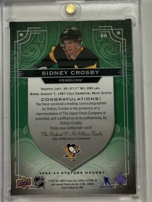 Sidney Crosby Stature Auto Green /50 back