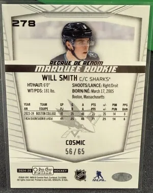 2024-25 O-Pee-Chee Platinum - Will Smith - Cosmic - 56/65 - #278 back