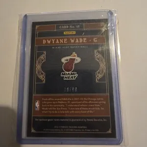 2012-13 Timeless Treasures Dwayne Wade Treasured Threads Jersey /99 back