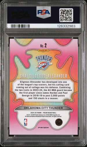 2024 Panini Prizm Groovy S. Gilgeous-Alexander back