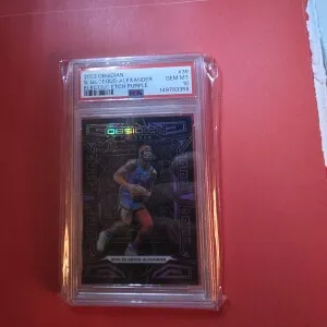 2022 Obsidian Shai Gilgeous Alexander Electric Etch Purple  #39 /99 PSA 10 front